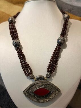 Authentic middle eastern tribal necklace(sterling silver tested)